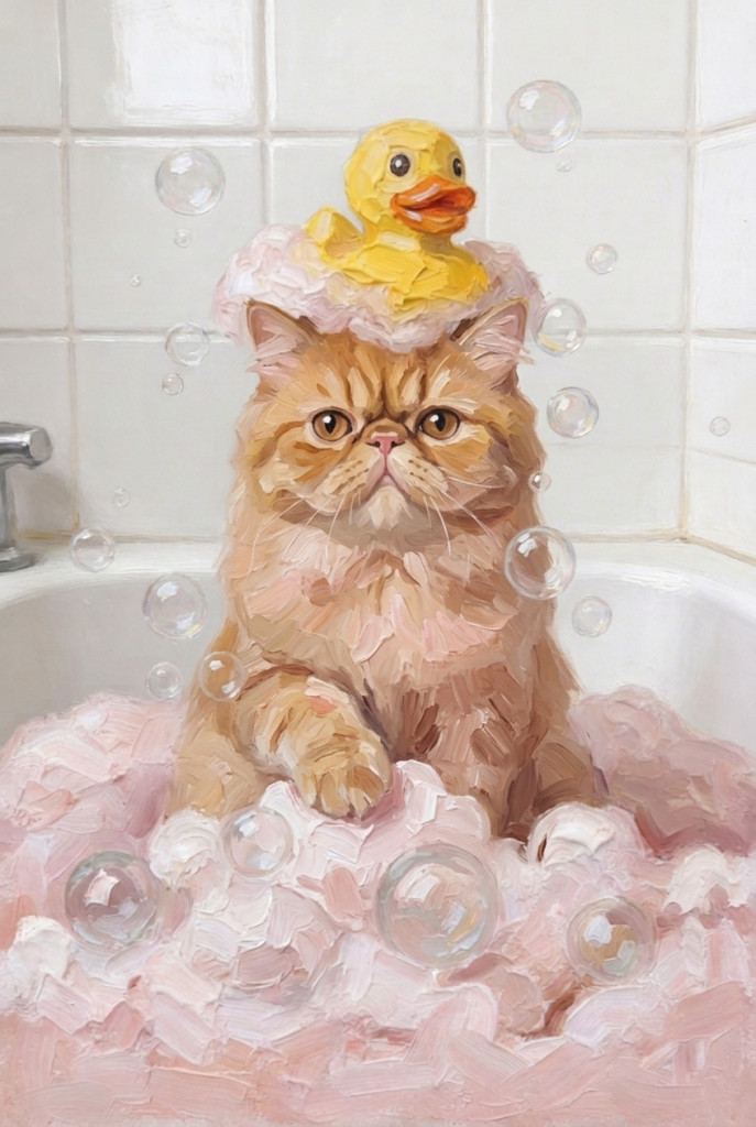 Bath Time Pet Portrait