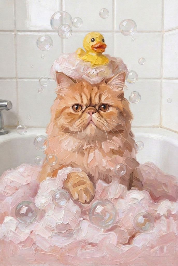 Bath-Time Pet Portrait