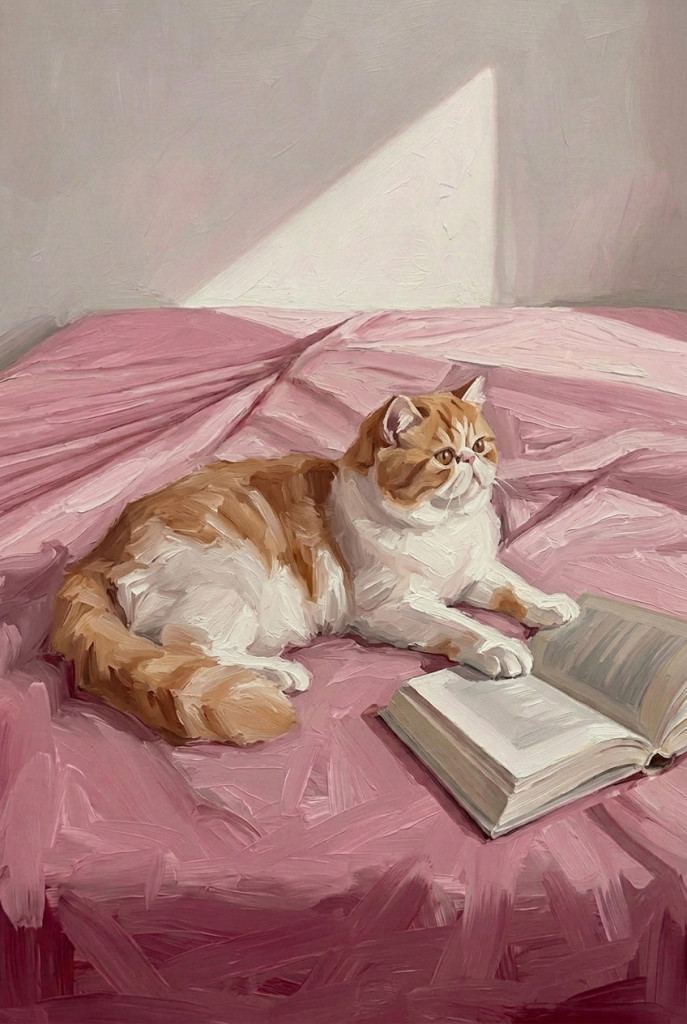 Book Worm Pet Portrait